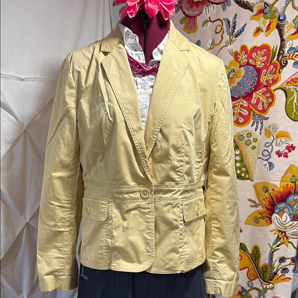 Talbots Yellow Tailored Blazer for Spring